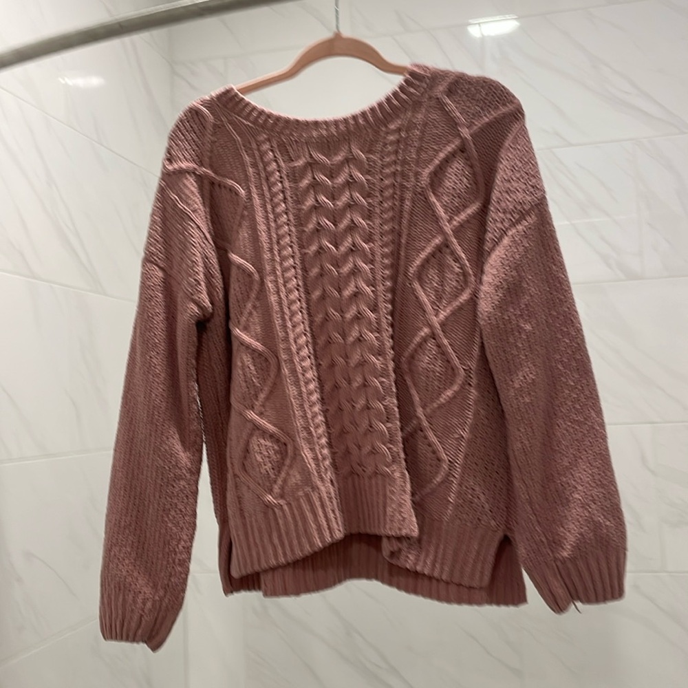 Pink knit sweater